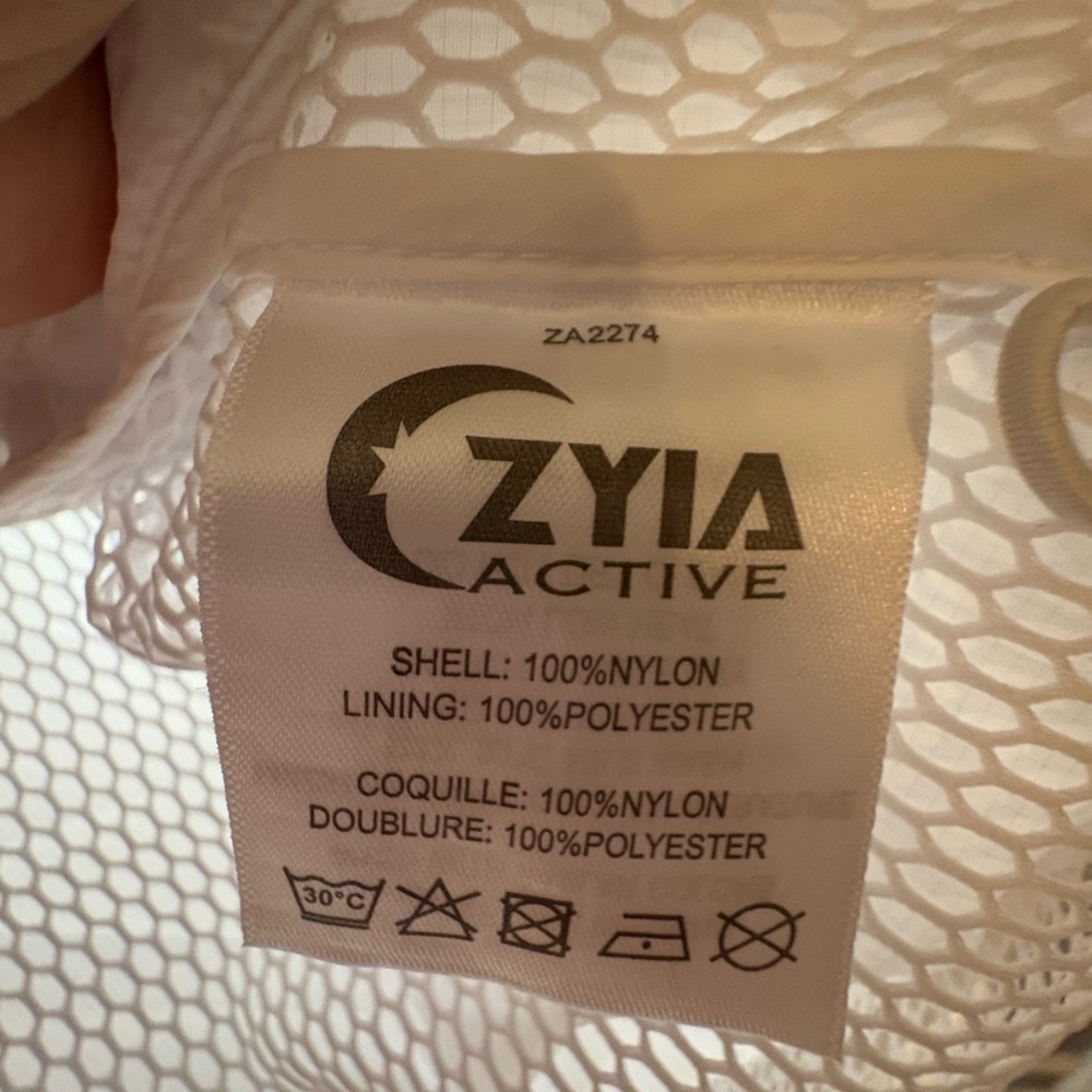 ZYIA White Utility Mesh Jacket - Picture 3 of 4